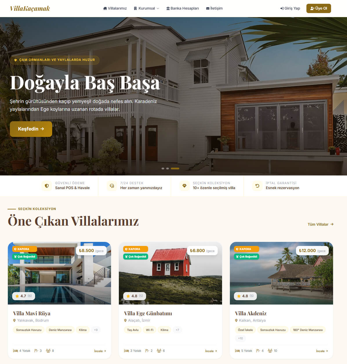 Villa Kiralama ve Rezervasyon Yazılımı