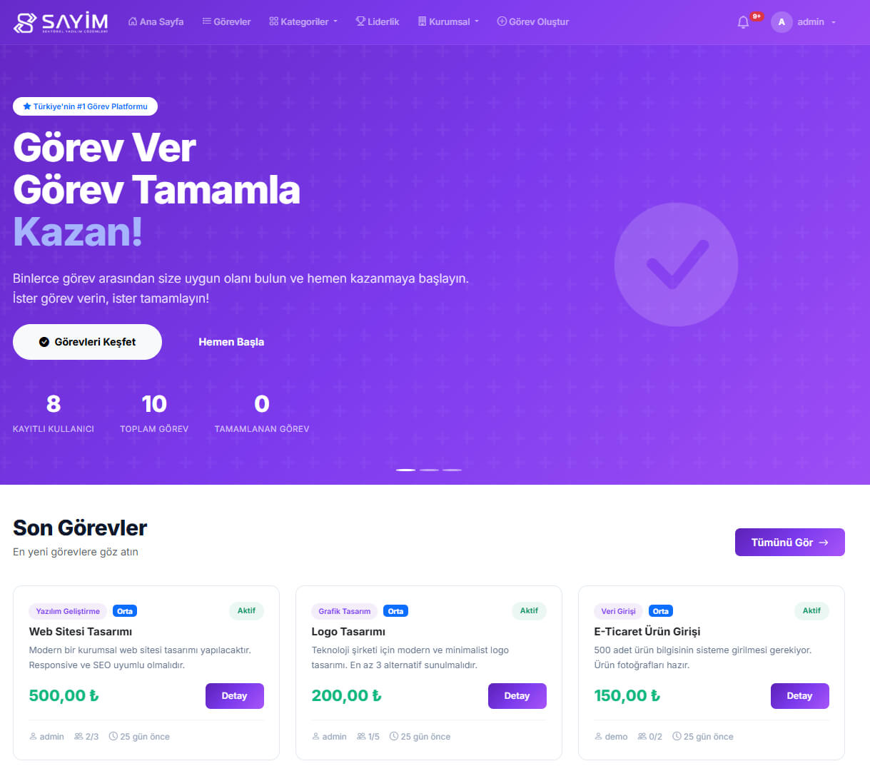 Görev Yap Para Kazan Yazılımı