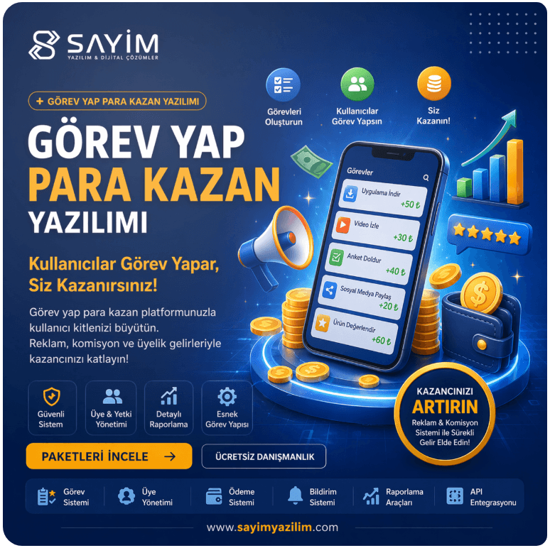 Görev Yap Para Kazan Yazılımı
