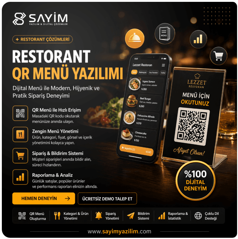 Restorant QR Menü Yazılımı