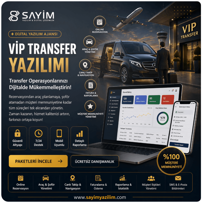 Vip Transfer ve Rezervasyon Yazılımı